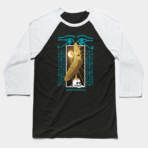 Horus - Falcon Egyptian God Baseball T-Shirt by TMBTM
